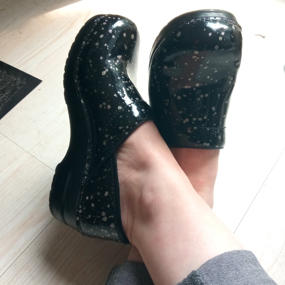 Sanita Silver Splatter Paint Clog